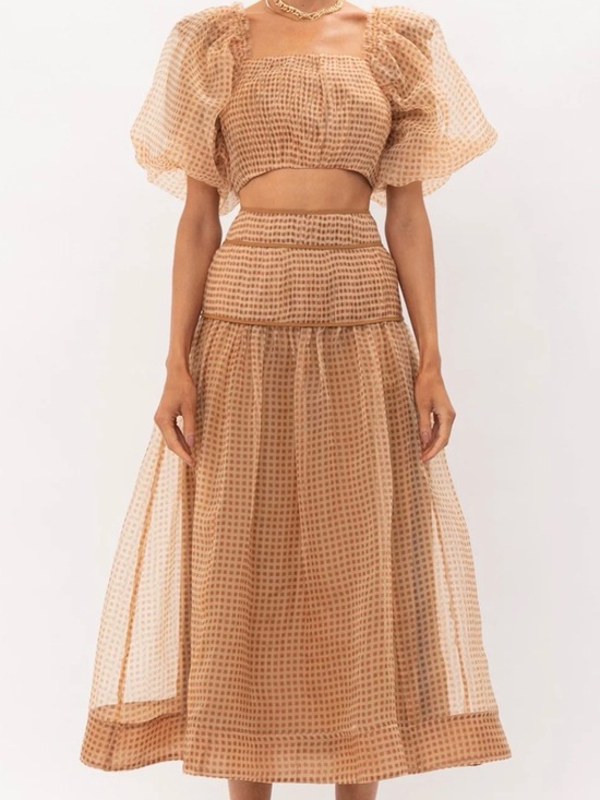 Sofie The Label Dresses & Skirts - Woven Puff-Sleeve Midi Skirt set